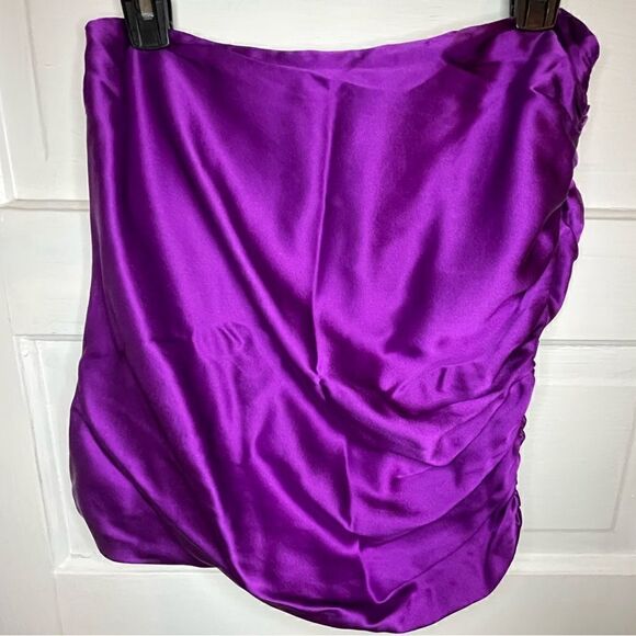 NWTs The Sei Ruched Silk Mini Skirt Size 10 - Picture 7 of 16
